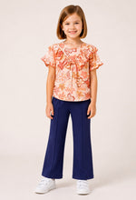 Load image into Gallery viewer, Floral Printed Frilled Top Flared Pant Set