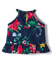 Load image into Gallery viewer, Cotton Floral Printed Halter Neck Top Skort Set