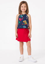 Load image into Gallery viewer, Cotton Floral Printed Halter Neck Top Skort Set