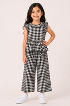 Load image into Gallery viewer, Cotton Checkered Frilled Top Palazzo Co-ord Set