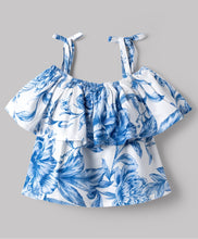 Load image into Gallery viewer, Floral Printed Frilled Top Belted Short Co-ord Set
