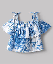 Load image into Gallery viewer, Floral Printed Frilled Top Belted Short Co-ord Set