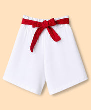 Load image into Gallery viewer, Cotton Embroidered Fabric Top Belted Short Set