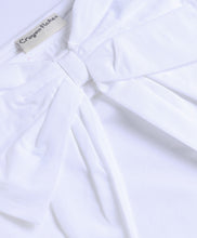 Load image into Gallery viewer, Cotton Straped Top Skirt Set with Bow Applique
