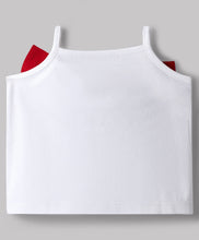 Load image into Gallery viewer, Cotton Straped Top Skirt Set with Bow Applique