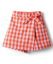 Load image into Gallery viewer, Checkered Straped Top Flap Skort Co-ord Set
