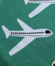 Load image into Gallery viewer, Cotton Airplane Printed Tshirt and Short Co-ord Set