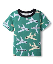 Load image into Gallery viewer, Cotton Airplane Printed Tshirt and Short Co-ord Set