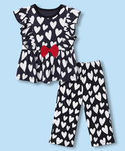 Load image into Gallery viewer, Cotton Hearts Printed Top Pant Co-ord Set