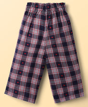 Load image into Gallery viewer, Soild Waffle Fabric Bow Top Checkered Pant Set