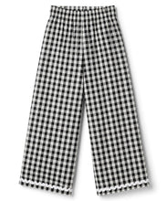 Load image into Gallery viewer, Cotton Checkered Collared Lace Top Pant Co-ord Set