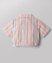 Load image into Gallery viewer, Woven Striped Collared Top and Pant Co-ord Set