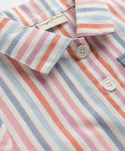 Load image into Gallery viewer, Woven Striped Collared Top and Pant Co-ord Set