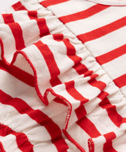 Load image into Gallery viewer, Cotton Striped Frilled Top and Solid Pant Set