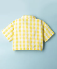 Load image into Gallery viewer, Cotton Checkered Collared Top and Pant Set