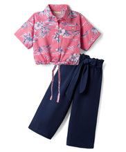 Load image into Gallery viewer, Tropical Printed Collared Top and Pant Set