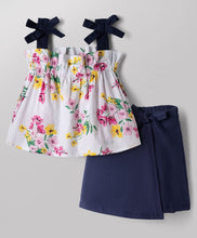 Load image into Gallery viewer, Cotton Floral Printed Top and Skort Set