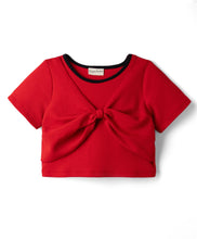 Load image into Gallery viewer, Solid Waffle Fabric Bow Top and Skort Set