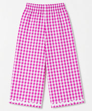 Load image into Gallery viewer, Cotton Checkered with Lace Top and Pant Co-ord Set