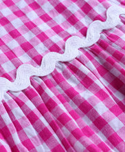 Load image into Gallery viewer, Cotton Checkered with Lace Top and Pant Co-ord Set