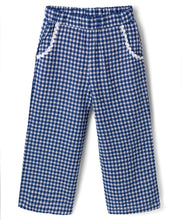 Load image into Gallery viewer, Cotton Checkered Top and Pant Co-ord Set - Blue