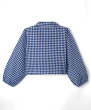 Load image into Gallery viewer, Cotton Checkered Top and Pant Co-ord Set - Blue