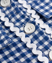 Load image into Gallery viewer, Cotton Checkered Top and Pant Co-ord Set - Blue