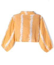 Load image into Gallery viewer, Cotton Double Cloth Fabric Tie Dye Top Pant Co-ord Set - Orange