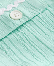 Load image into Gallery viewer, Textured Knotted Top Pant Co-ord Set with Lace Detailing - Sea Green