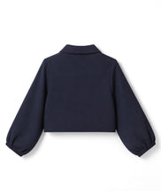 Load image into Gallery viewer, Cotton Double Cloth Fabric Top Pant Co-ord Set - Navy