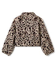 Load image into Gallery viewer, Textured Animal Print Collar Top Pant Co-ord Set - Brown