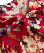 Load image into Gallery viewer, Floral Printed Frilled Top Textured Pant Set - Magenta