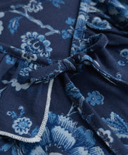Load image into Gallery viewer, Cotton Floral Printed Frilled Top Pant Set - Blue