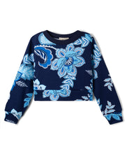 Load image into Gallery viewer, Cotton Floral Printed Top Jogger Co-ord Set - Blue