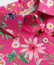 Load image into Gallery viewer, Floral Printed Collar Top Textured Pant Set - Pink