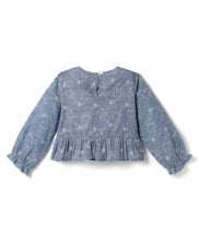 Load image into Gallery viewer, Embroidered Frilled Top and Waffle Culotte Set
