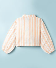 Load image into Gallery viewer, Seer Sucker Stripes Printed Top and Waffle Culotte Set