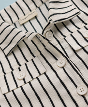 Load image into Gallery viewer, Textured Fabric Stripes Top and Culotte Co-ord Set
