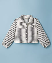 Load image into Gallery viewer, Textured Fabric Stripes Top and Culotte Co-ord Set