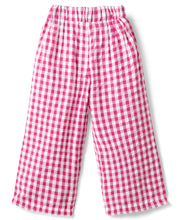 Load image into Gallery viewer, Cotton Checkered Collared Top Waffle Culotte Co-ord Set