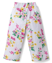 Load image into Gallery viewer, Frilled Solid Full Sleeves Top and Floral Culotte Set