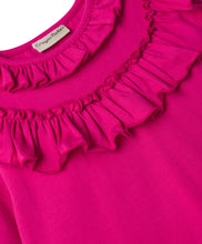 Load image into Gallery viewer, Frilled Solid Full Sleeves Top and Floral Culotte Set