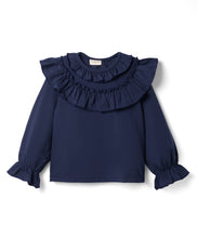 Load image into Gallery viewer, Frilled Solid Full Sleeves Top and Floral Culotte Set