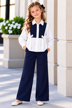 Load image into Gallery viewer, Woven Full Sleeves Shirt Top and Waffle Culotte Set
