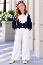 Load image into Gallery viewer, Woven Full Sleeves Shirt Top and Waffle Culotte Set