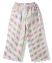 Load image into Gallery viewer, Cotton Striped Full Sleeves Shirt Top and Culotte Set