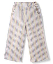 Load image into Gallery viewer, Cotton Striped Full Sleeves Shirt Top and Culotte Set