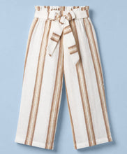 Load image into Gallery viewer, Cotton Striped Full Sleeves Shirt Top and Culotte Set