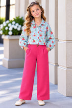 Load image into Gallery viewer, Woven Full Sleeves Shirt Top and Waffle Culotte Set