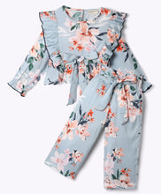 Load image into Gallery viewer, Frilled Floral Printed Top and Culotte Co-ord Set